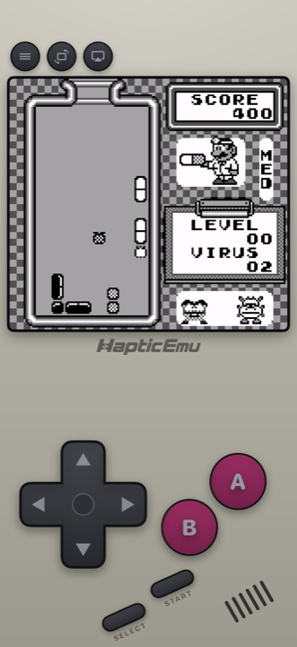 Dr. Mario with original Game Boy controller